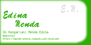 edina menda business card